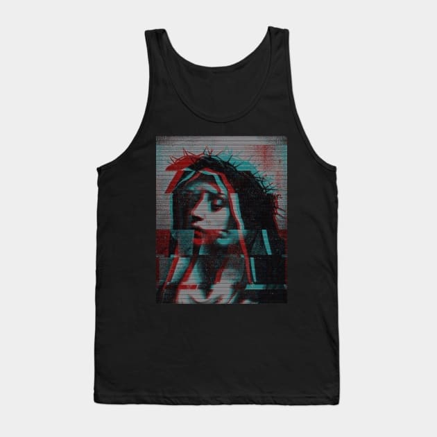 Vaporwave Weeping Mary Tank Top by isarol